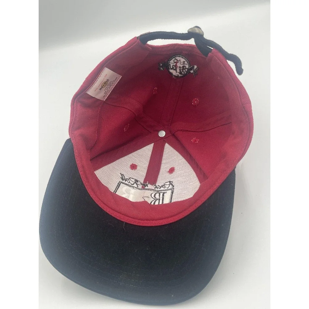 Hard Rock Cafe Berlin Hat Cap Strap Back Red Black Embroidered Rock n Roll Mens